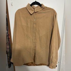 Western style Suede button shirt